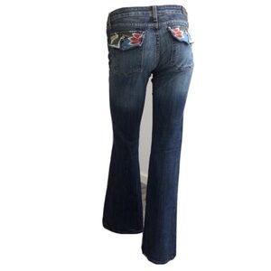 STREET Denim low cut dark wash blue boot cut